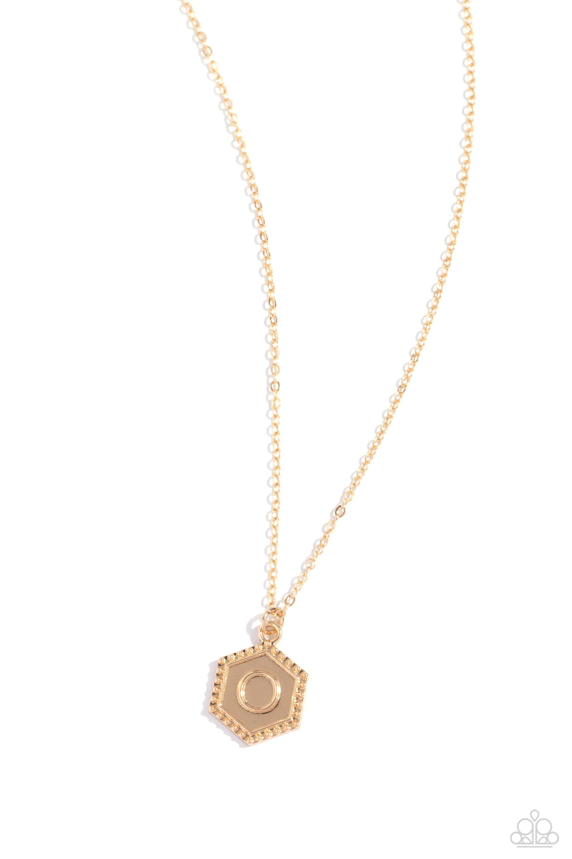 Emblematic Elegance - Gold - O Initial Necklace