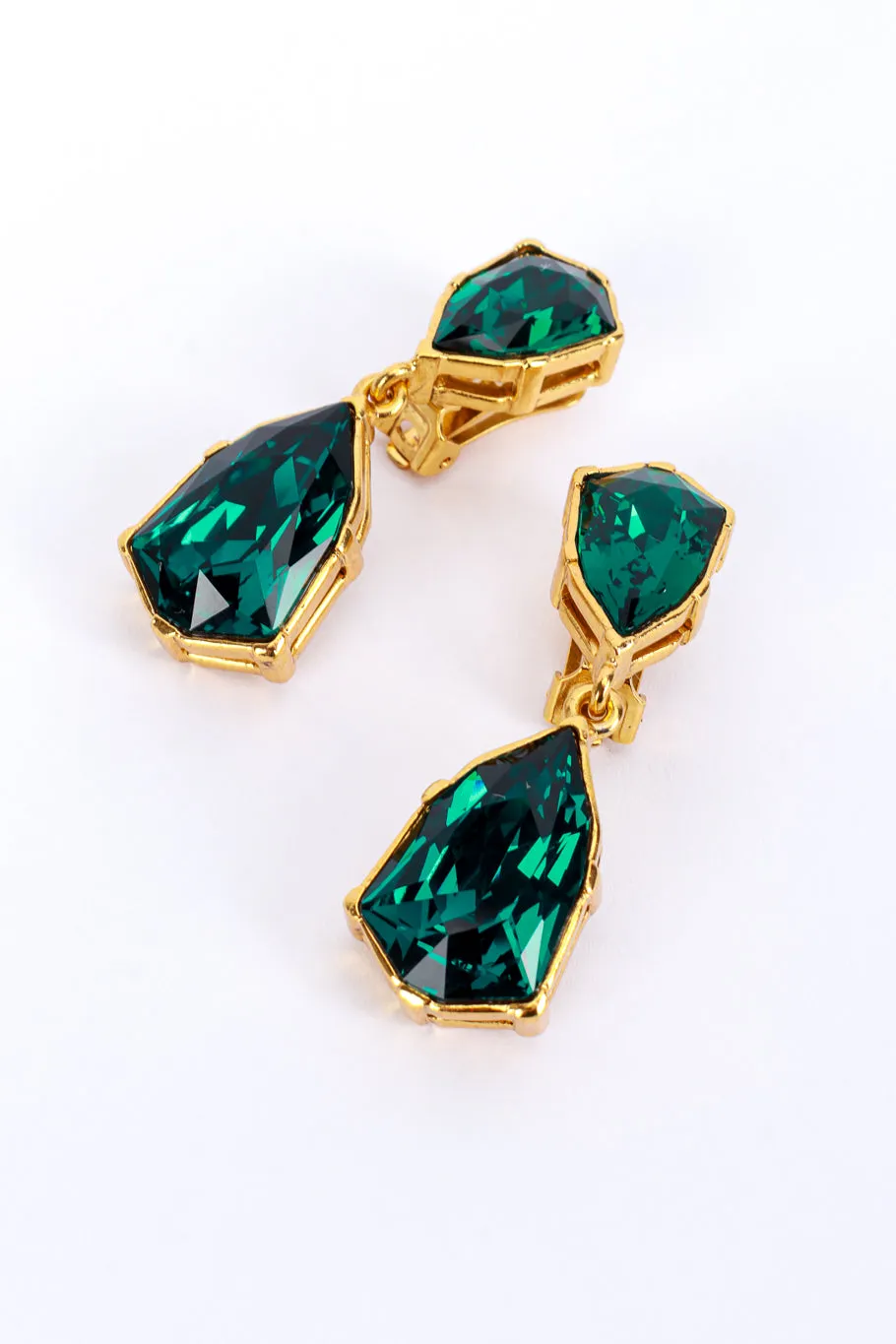 Emerald Gem Drop Earrings