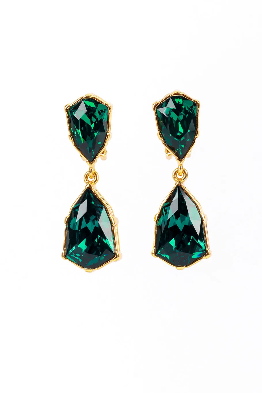 Emerald Gem Drop Earrings