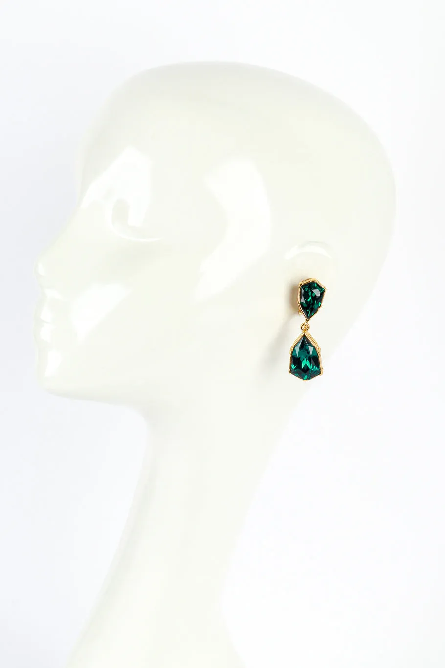 Emerald Gem Drop Earrings