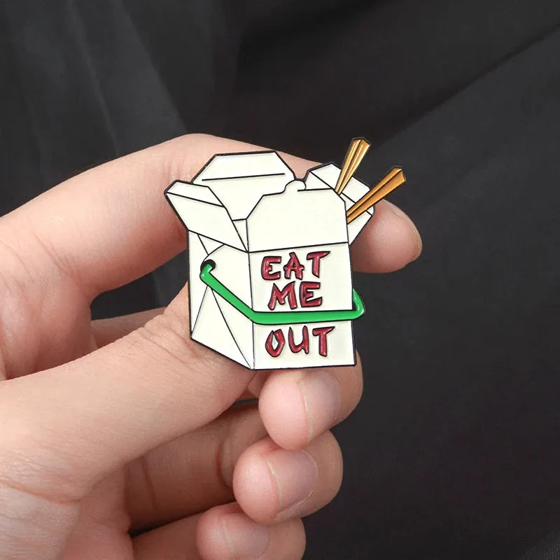 EMO- Take Out Box Enamel Pin