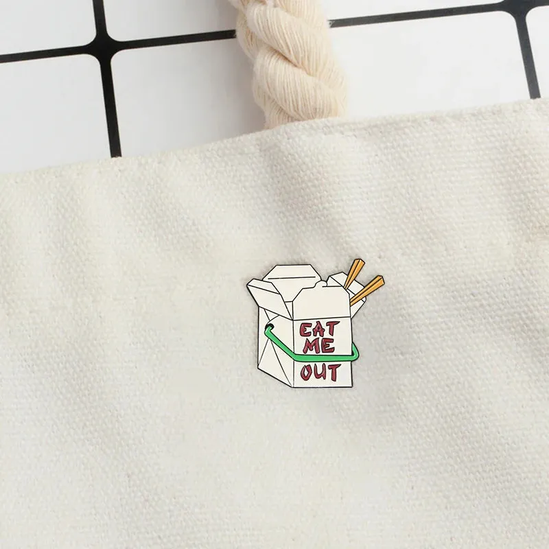 EMO- Take Out Box Enamel Pin