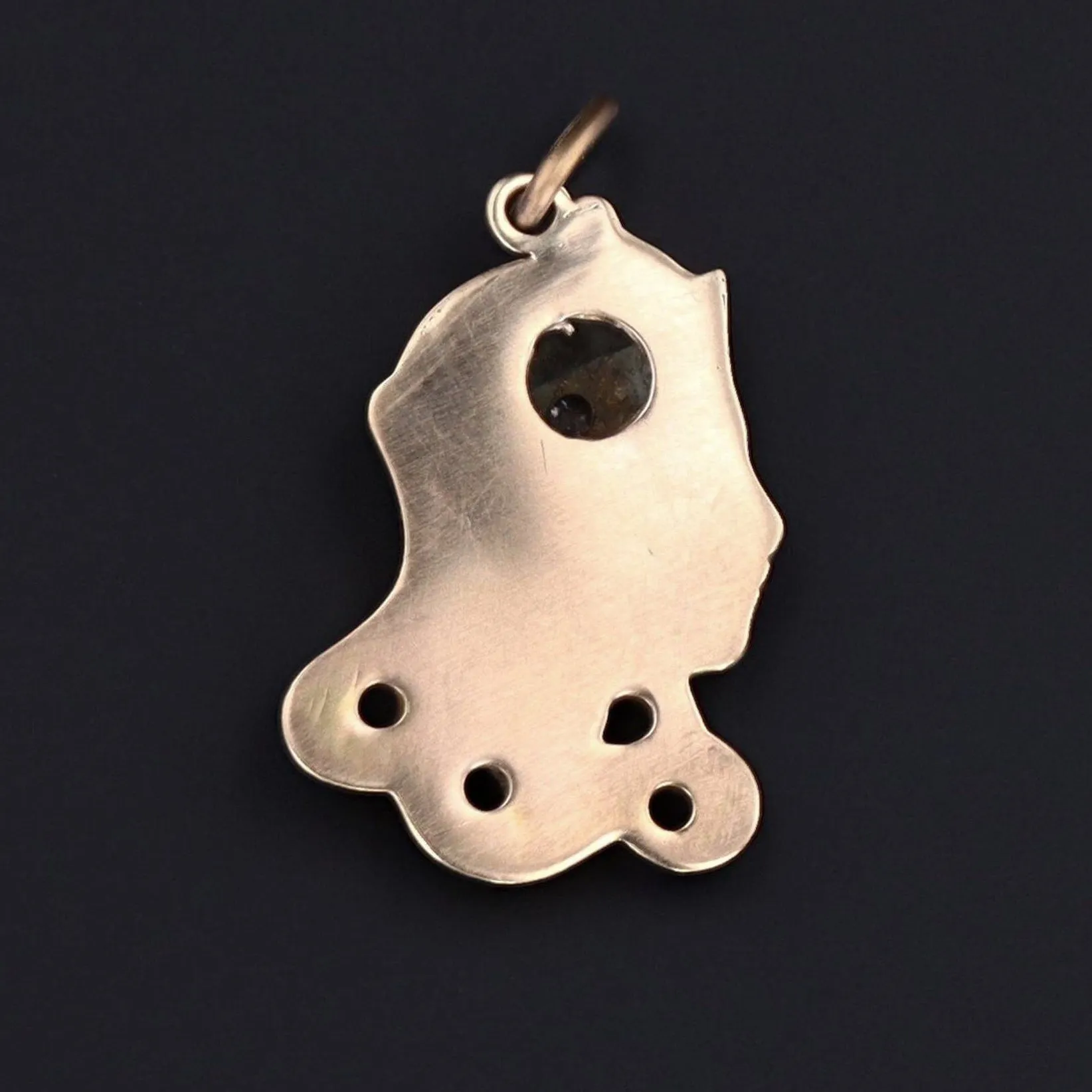 Enamel Lady Charm | Art Nouveau Woman Charm