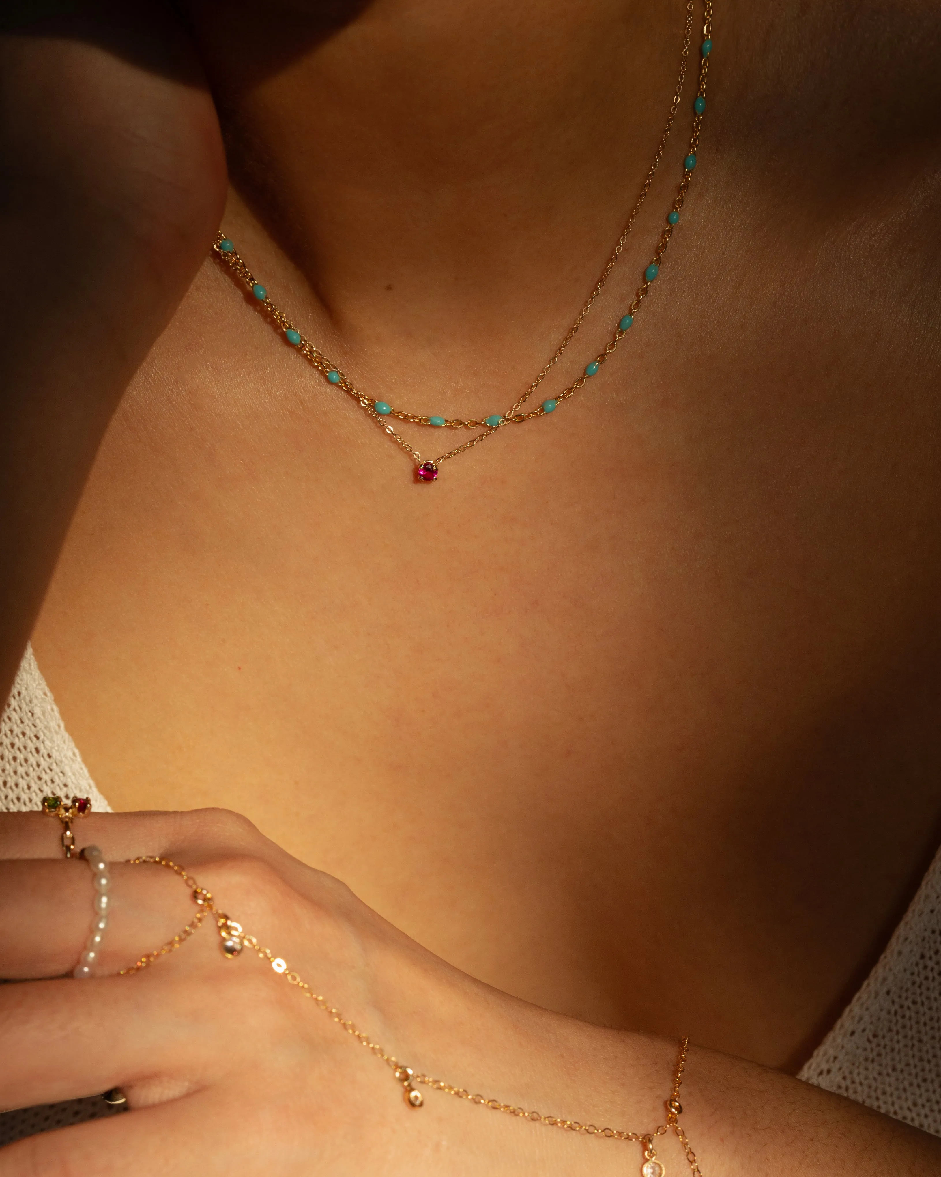 Enamel Station necklace