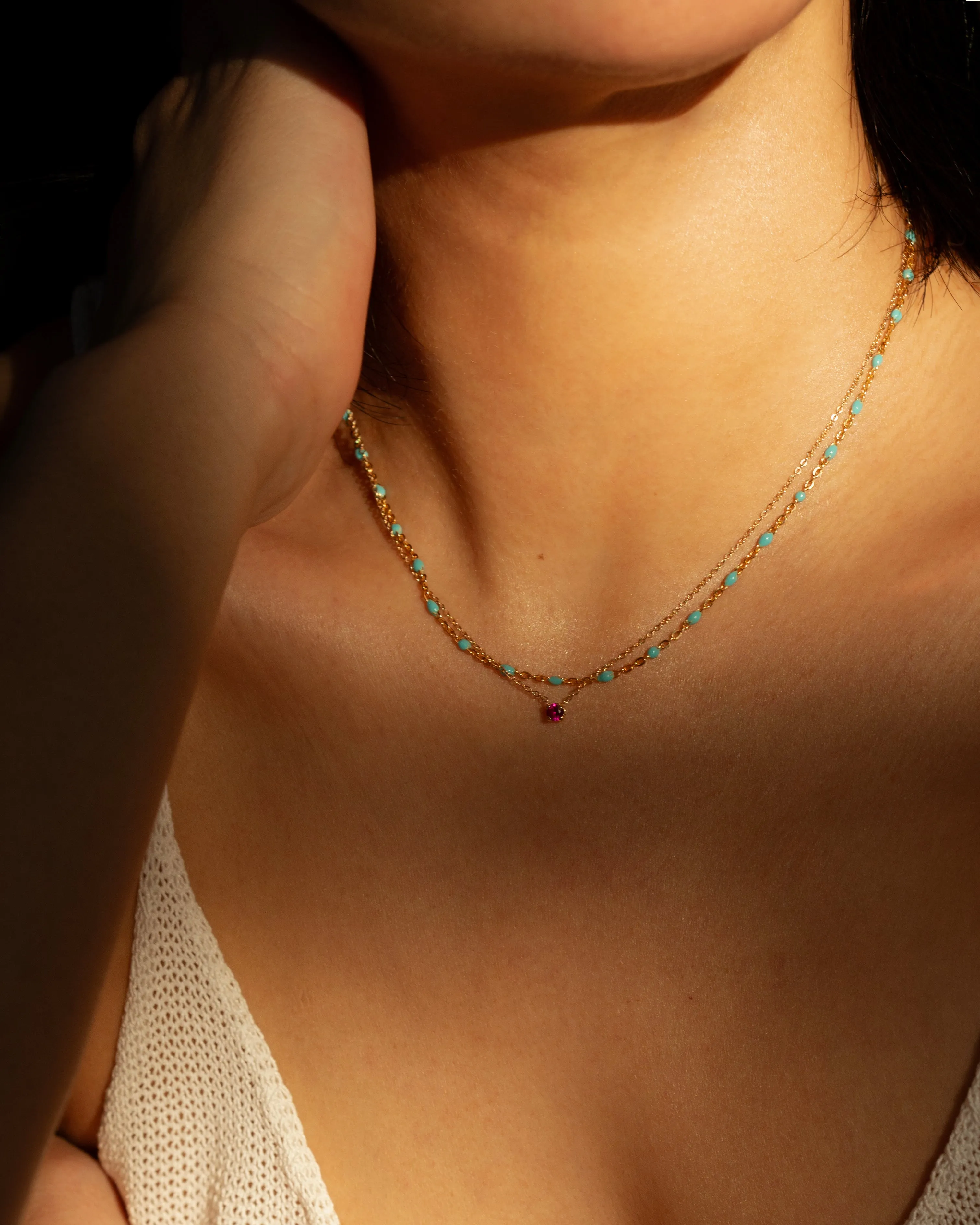 Enamel Station necklace