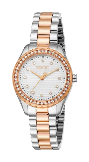 Esprit Gents Two-Tone Stainless Steel Watch with Crystal Bezel