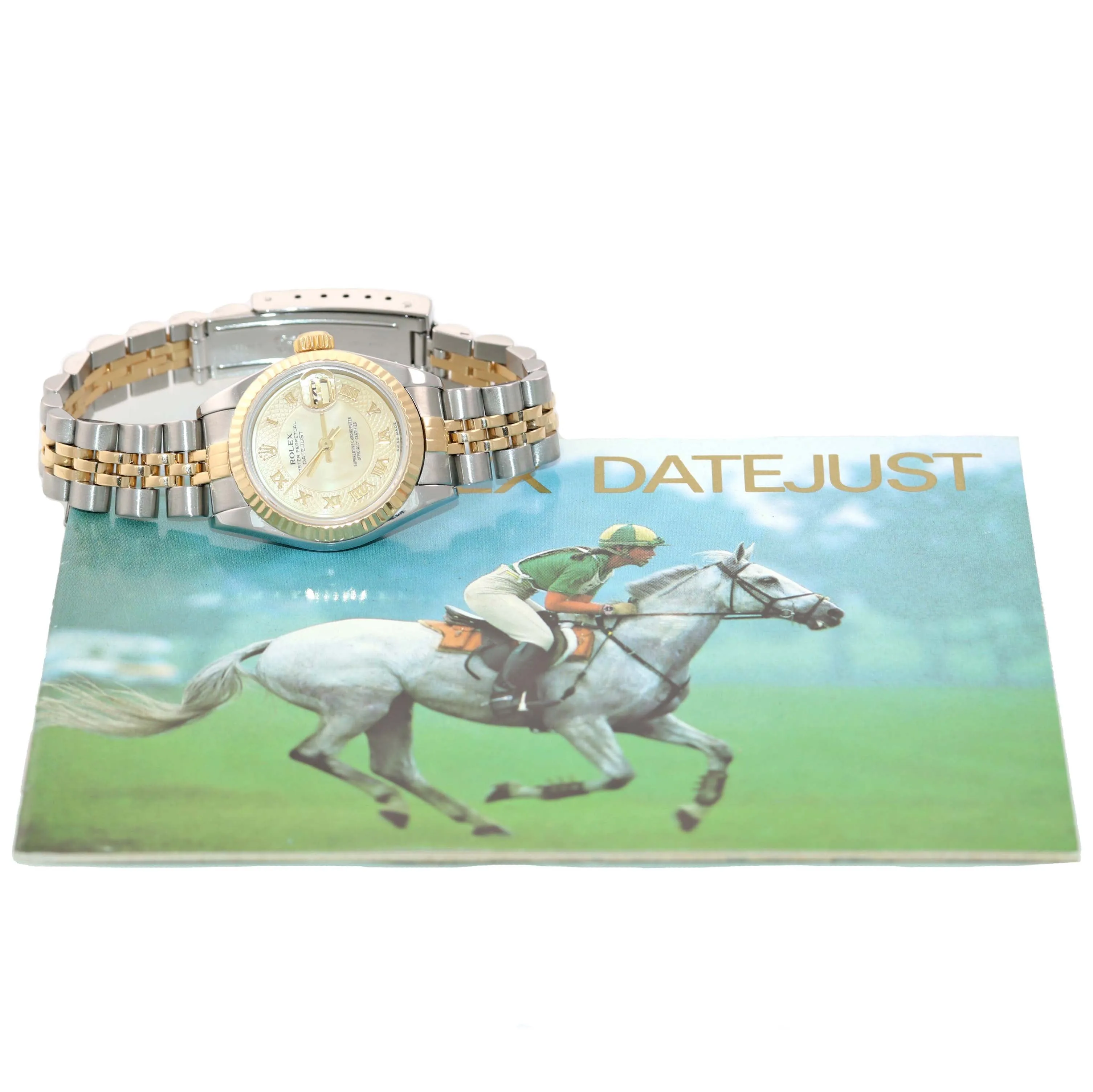 FACTORY MOP Roman Ladies Rolex DateJust 79173 Two Tone Gold Jubilee Watch