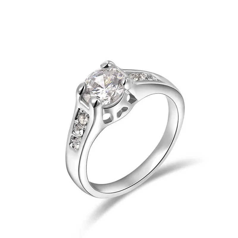 Fashion Crystal Ring with Austrian Crystal Rose Gold Plated Wedding Jewelry
