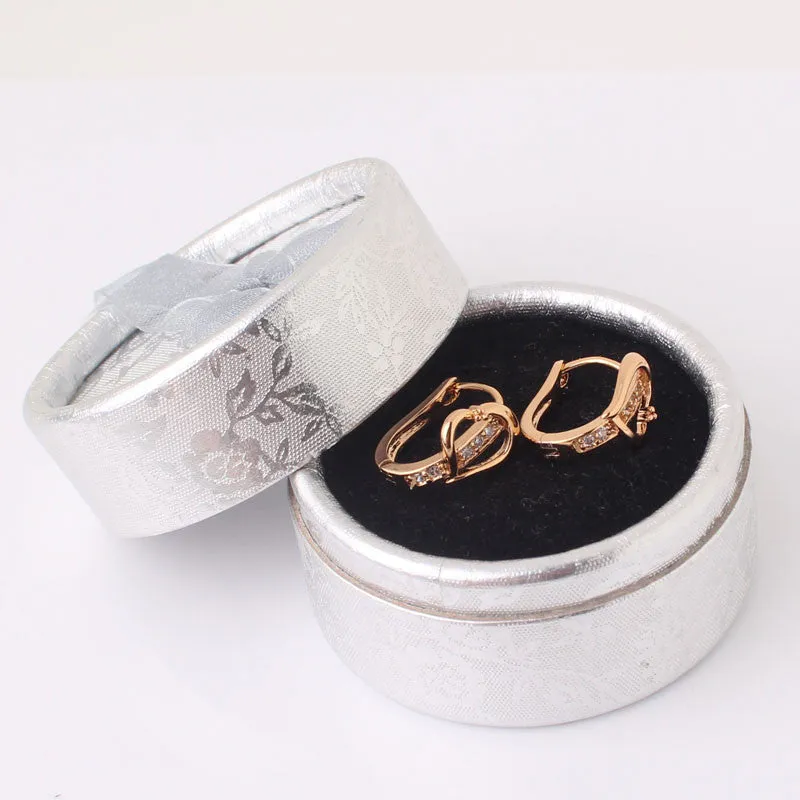 Fashion Heart Love Earrings for Women 18K Gold Plated White Stone Crystal CZ Zircon hoop Earrings Wedding Jewelry