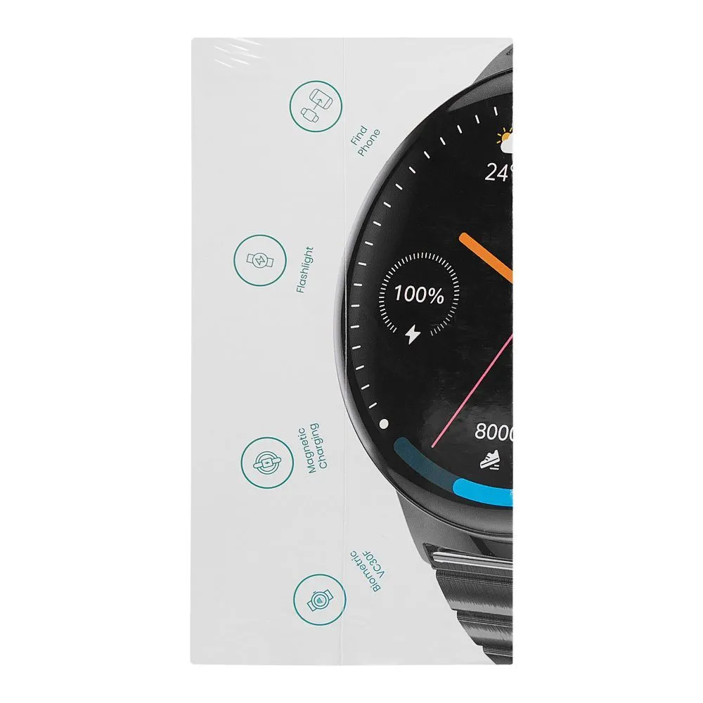 Faster 1.43" Amoled Display Nerv 4 Pro Smart Watch, 2 Straps   Neck Band, Grey