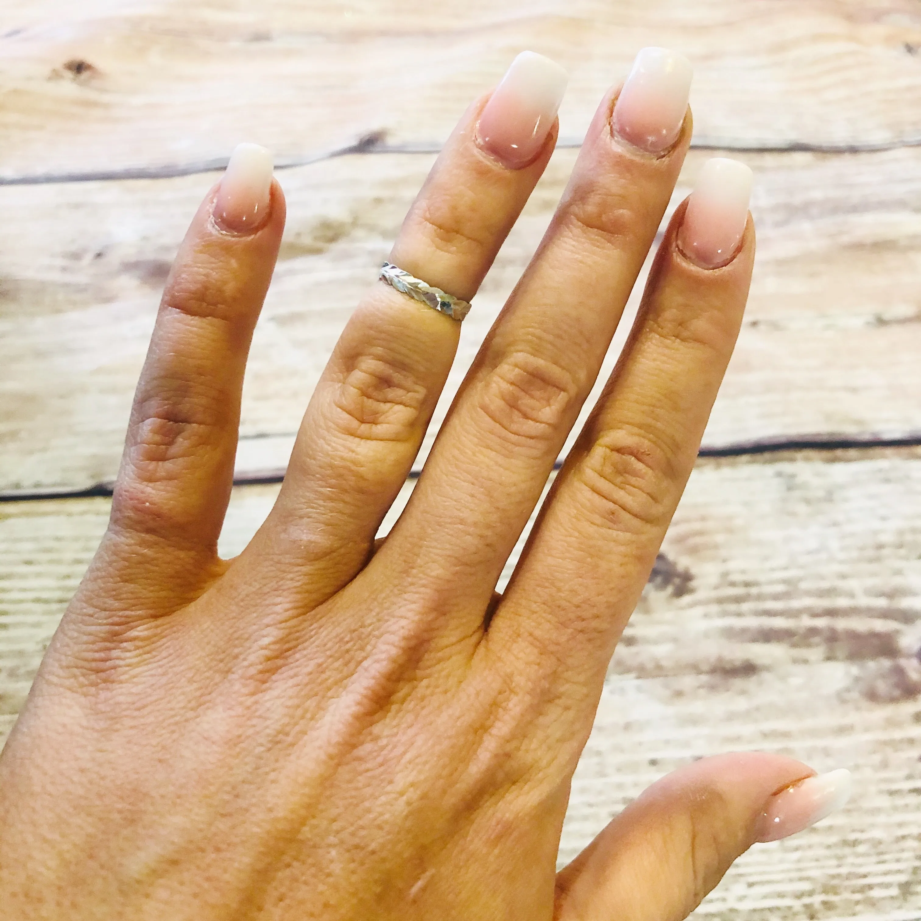 Feather ring - Sterling Silver Stacking Ring