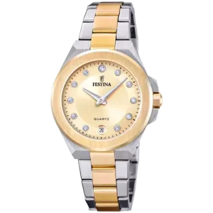 Festina Mademoiselle Ladies Gold Dial Two Tone Stainless Steel Watch