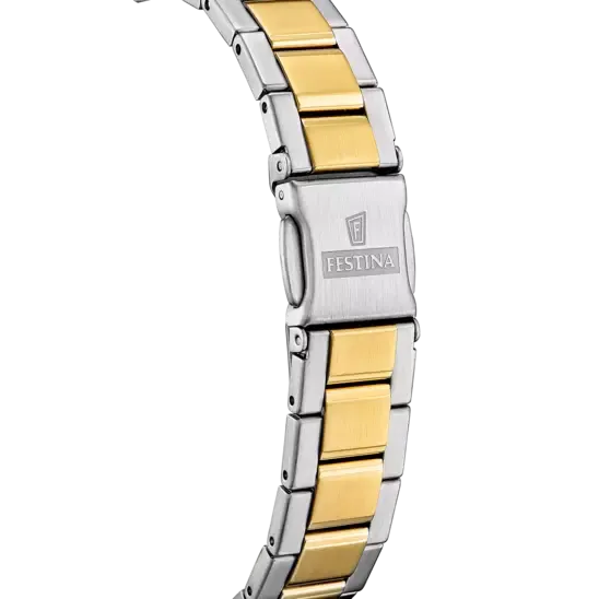 Festina Mademoiselle Ladies Gold Dial Two Tone Stainless Steel Watch