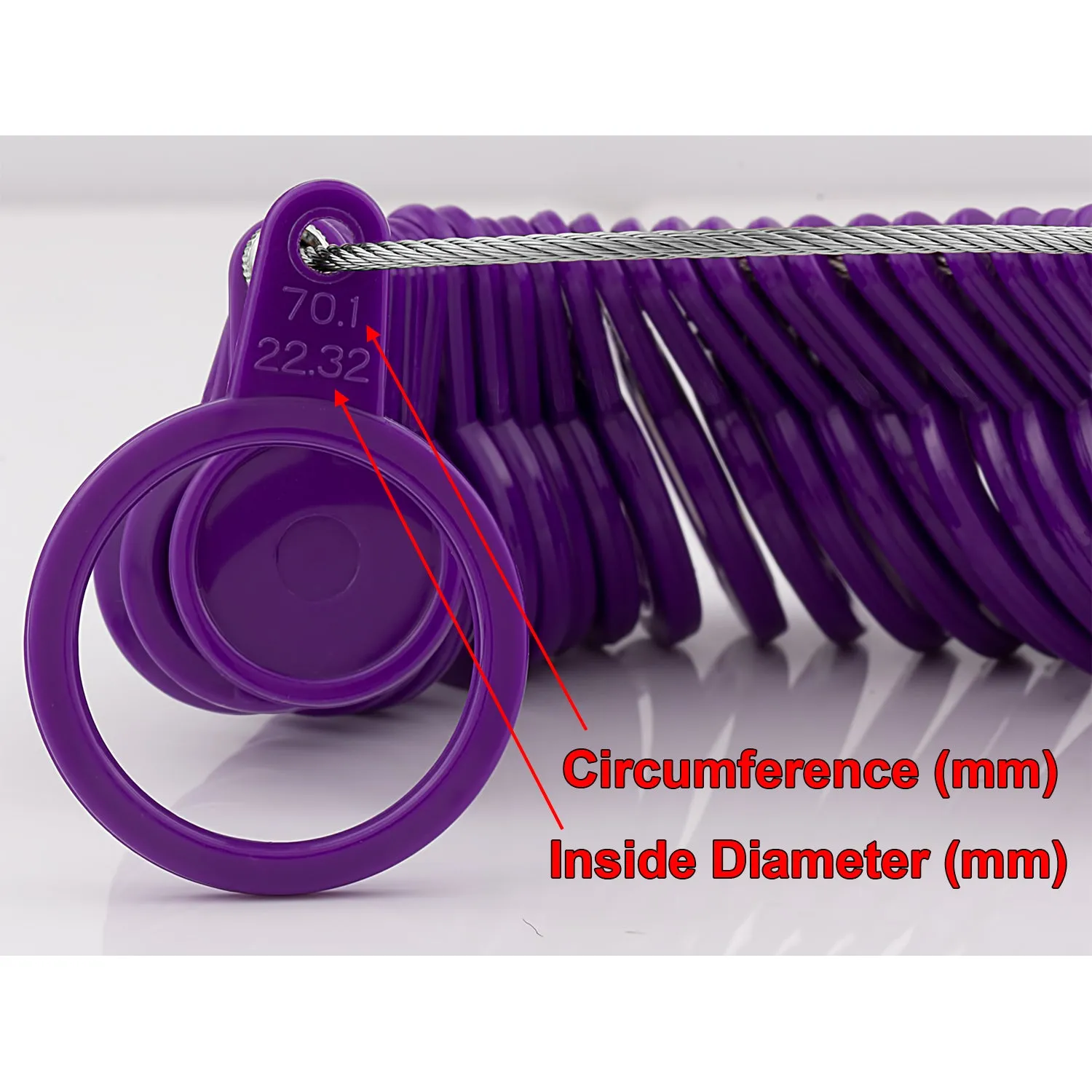 Finger Ring Sizer - Plastic