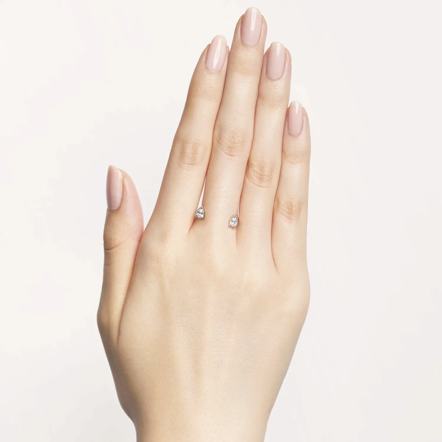 Floating Cuffs (pear-shaped diamonds)