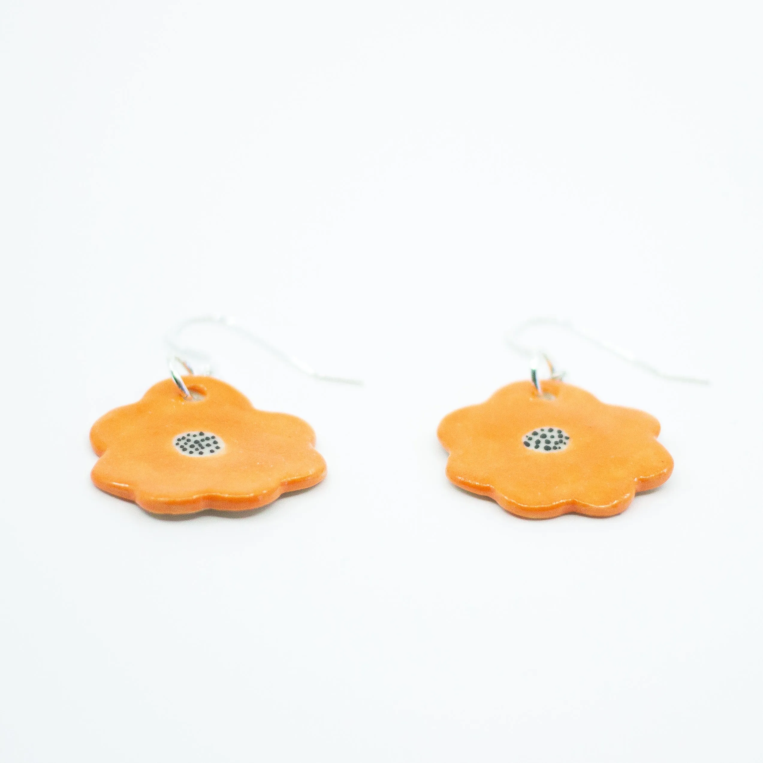 FLOWER EARRINGS - ORANGE