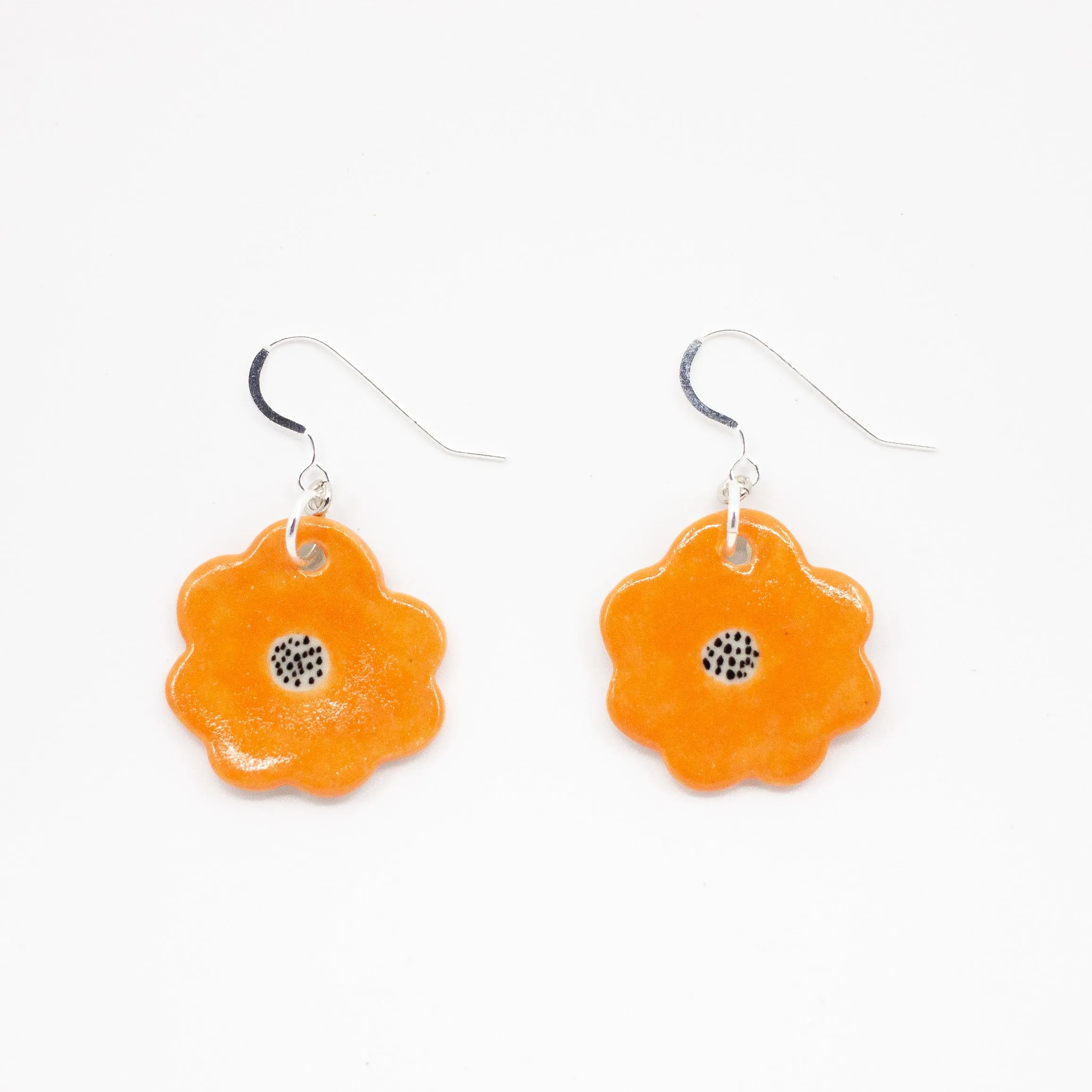 FLOWER EARRINGS - ORANGE