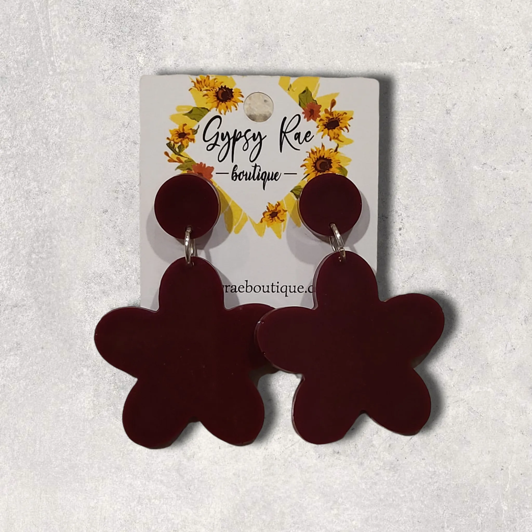 Flower Resin Statement Earrings
