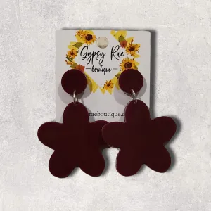 Flower Resin Statement Earrings