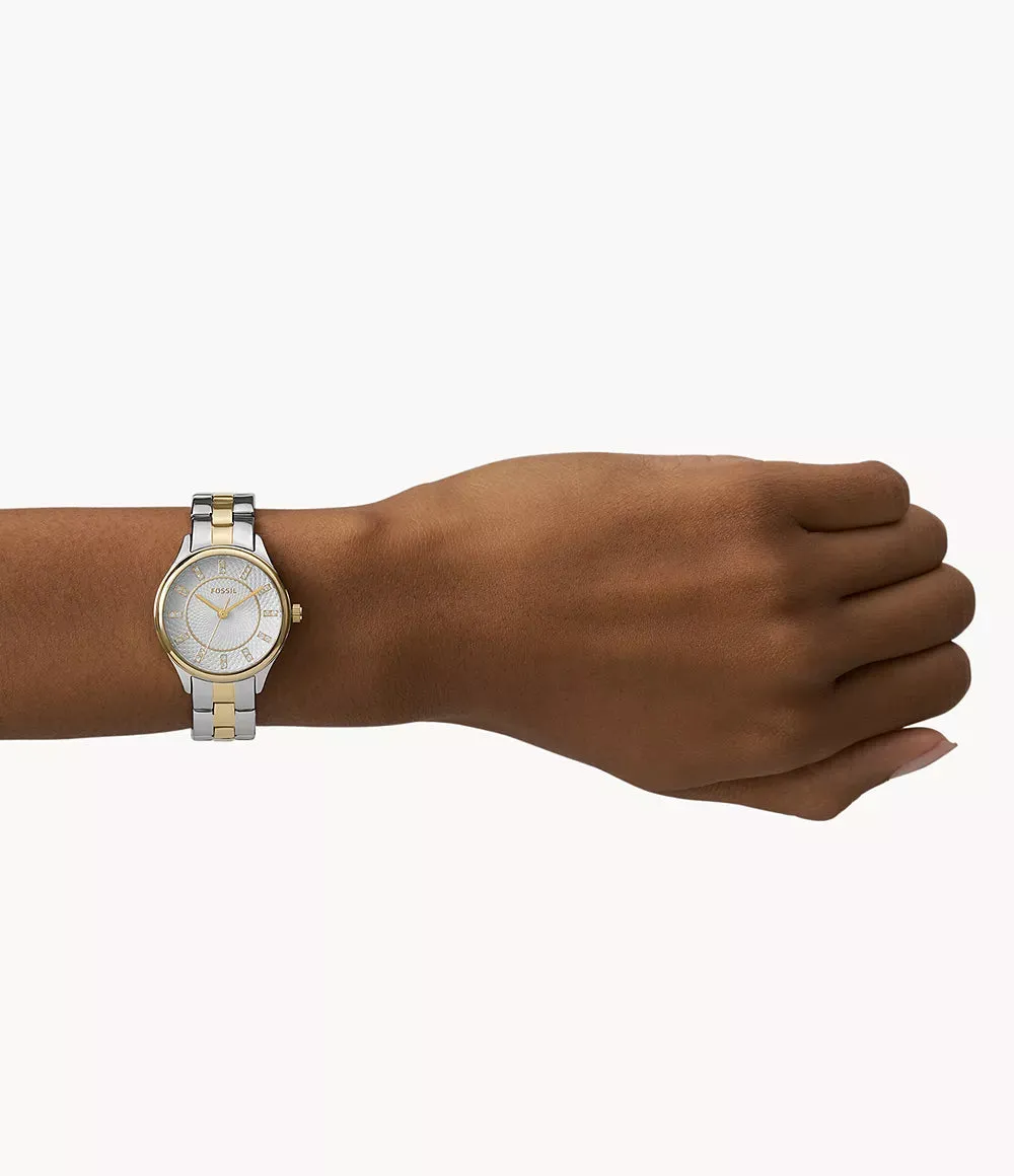 Fossil Modern Sophisticate Ladies Three-Hand Two-Tone Stainless Steel Watch