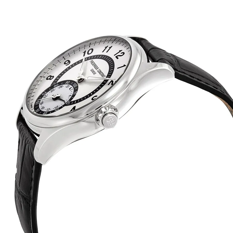 Frederique Constant Silver Dial Men's Leather Horological Smartwatch FC-285SDG5B6
