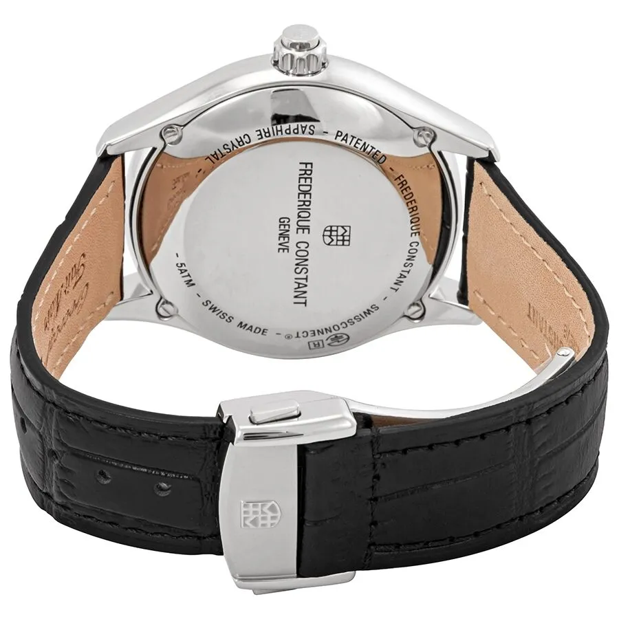 Frederique Constant Silver Dial Men's Leather Horological Smartwatch FC-285SDG5B6