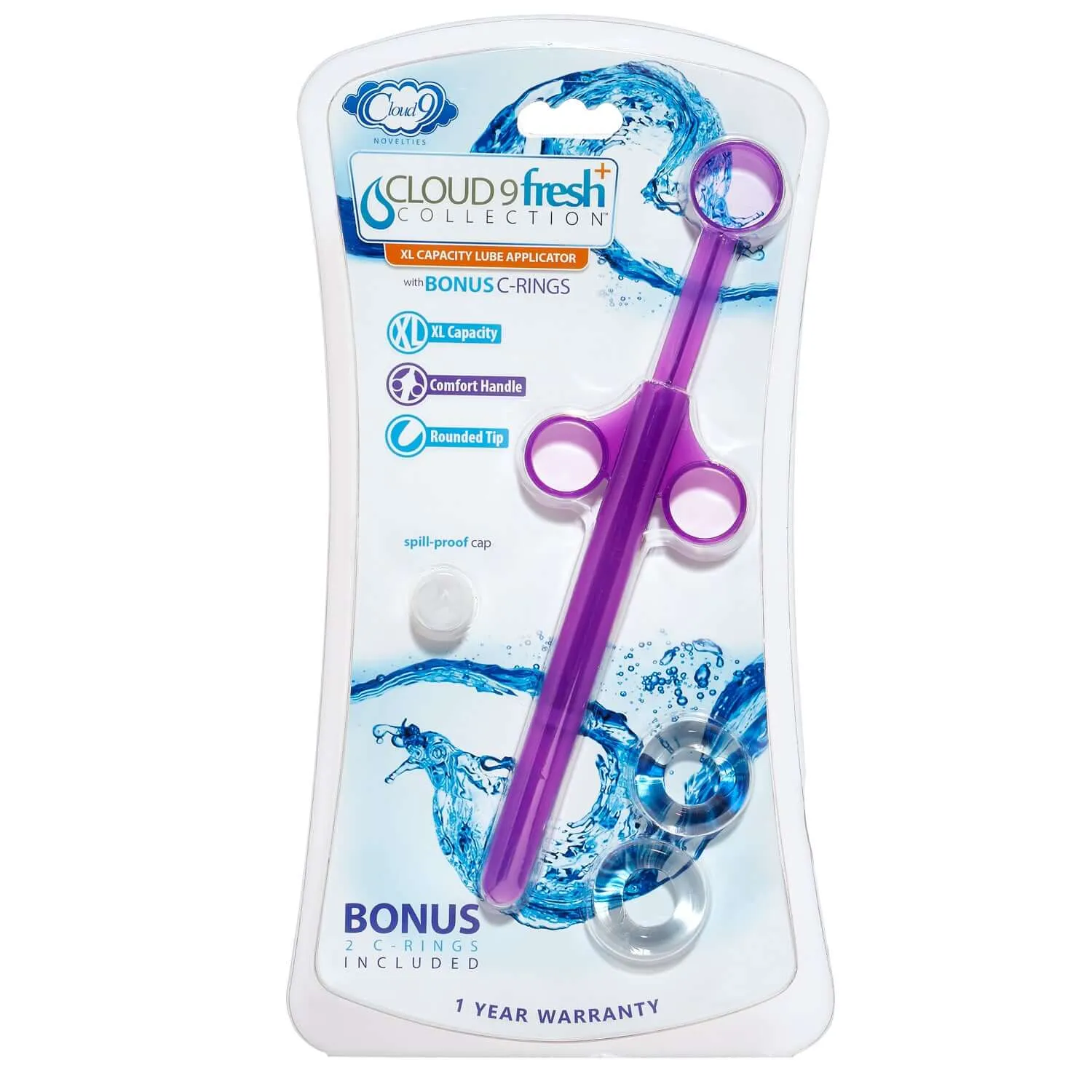Fresh   XL Lube Applicator With C Rings Purple