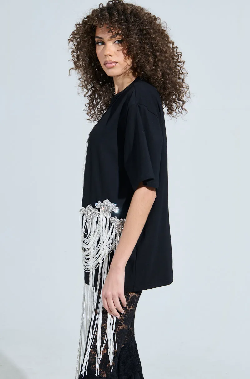 FRINGE DRAPED TOP