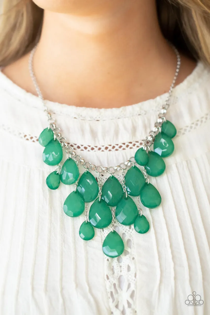 Front Row Flamboyance Green Paparazzi Necklace