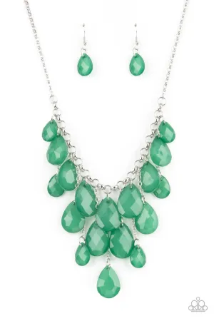Front Row Flamboyance Green Paparazzi Necklace