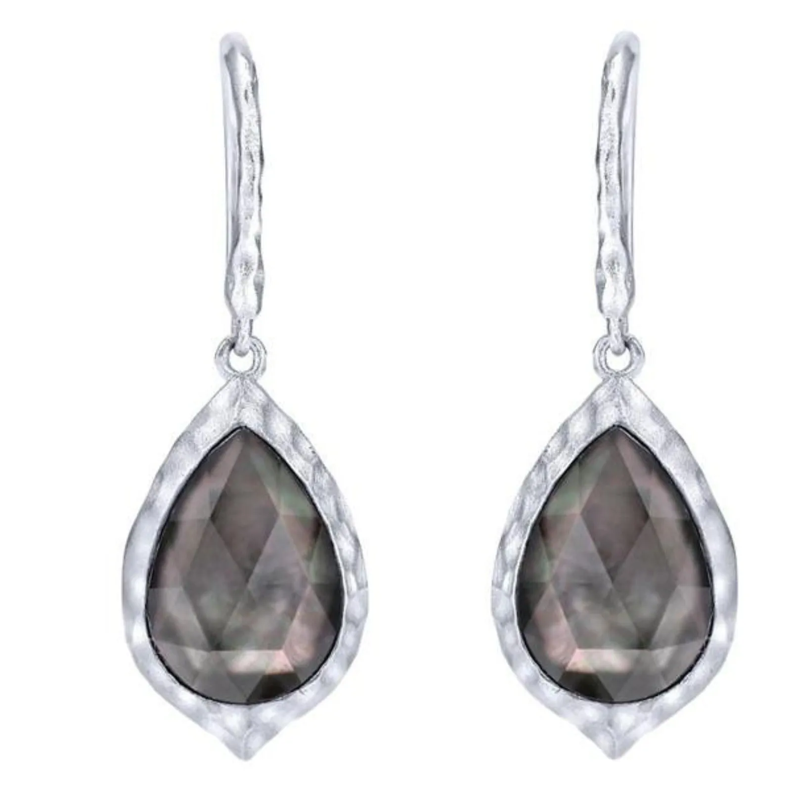 Gabriel & Co. Souviens Sterling Silver & Black Pearl Drop Earrings