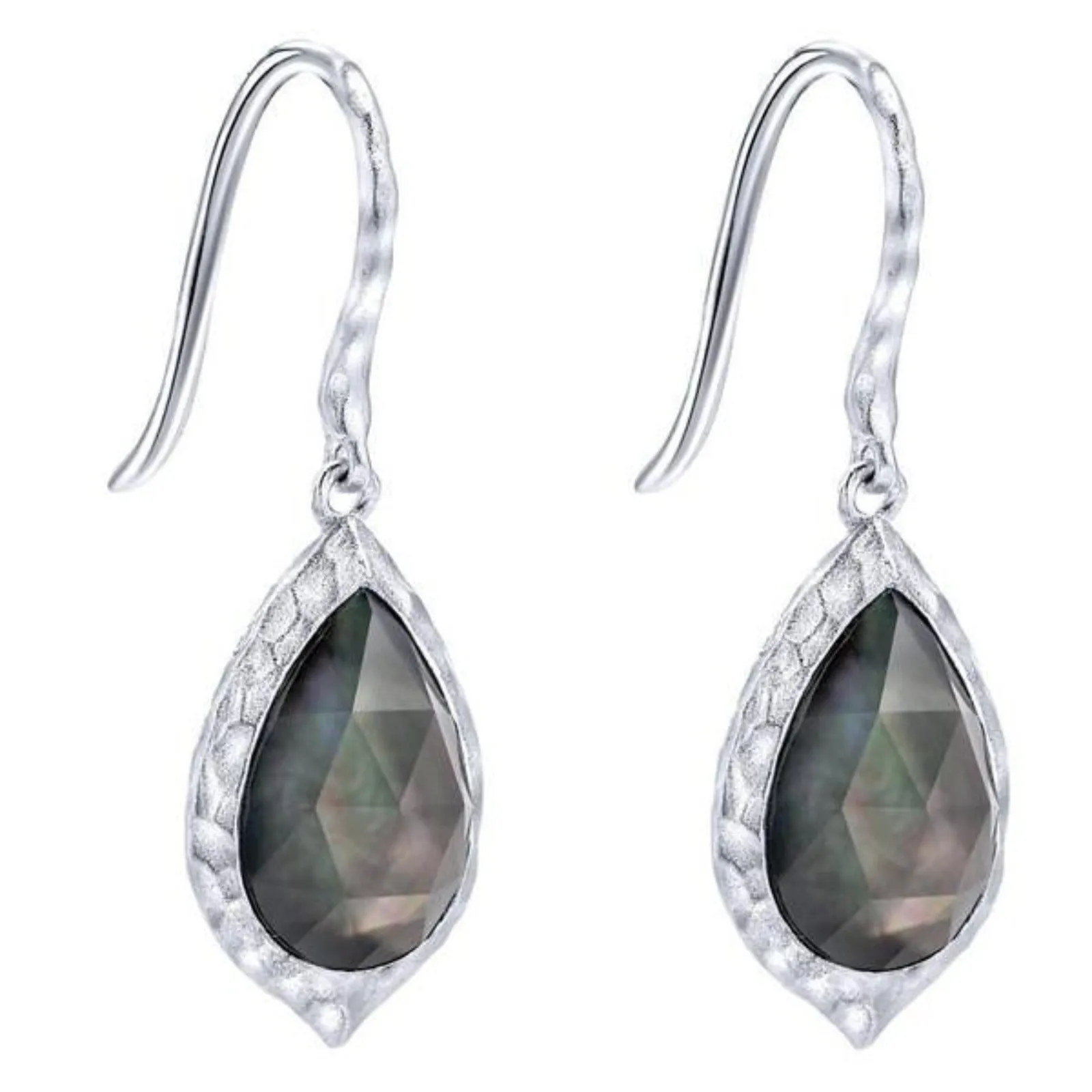 Gabriel & Co. Souviens Sterling Silver & Black Pearl Drop Earrings