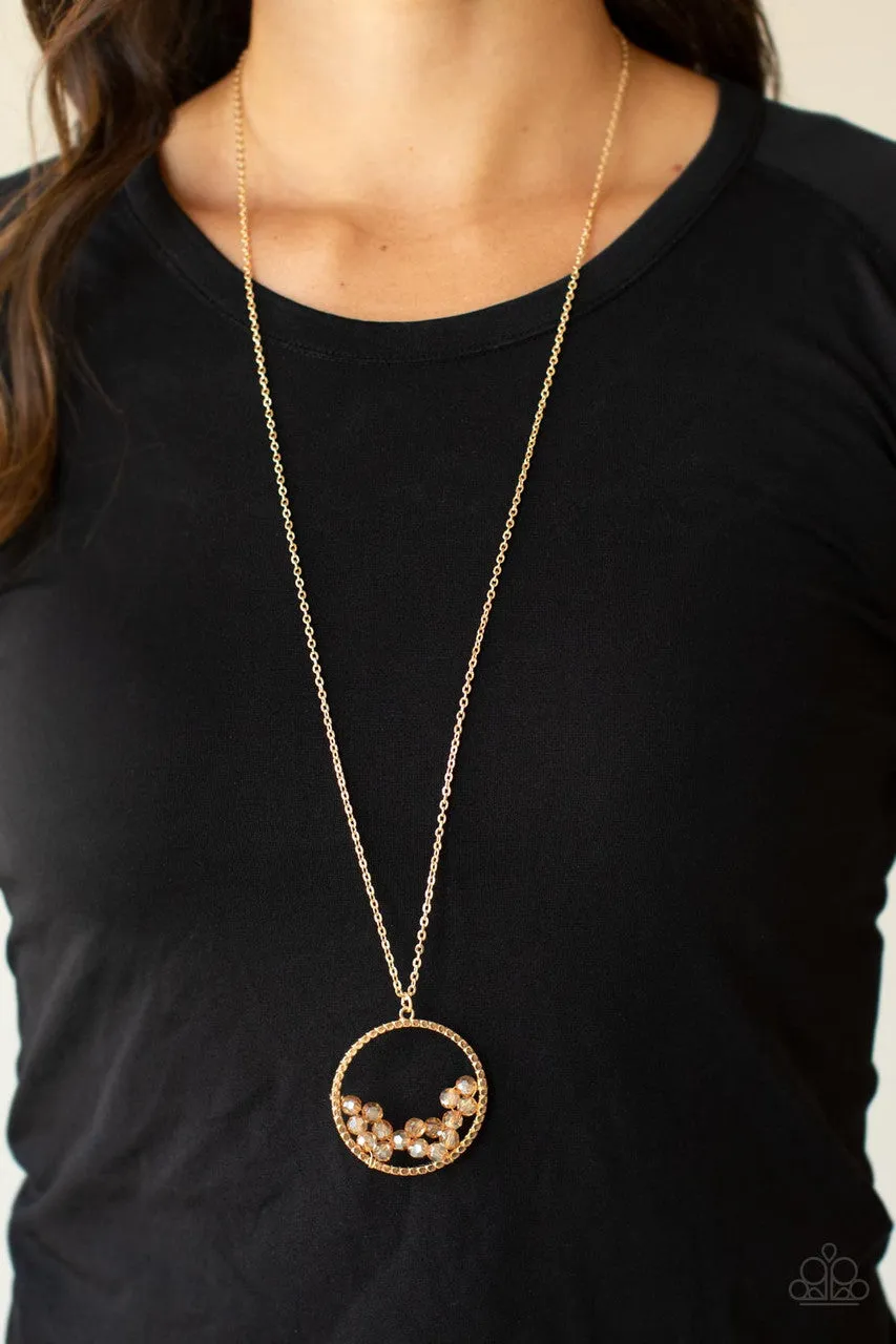 Galactic Glow Gold Paparazzi Necklace