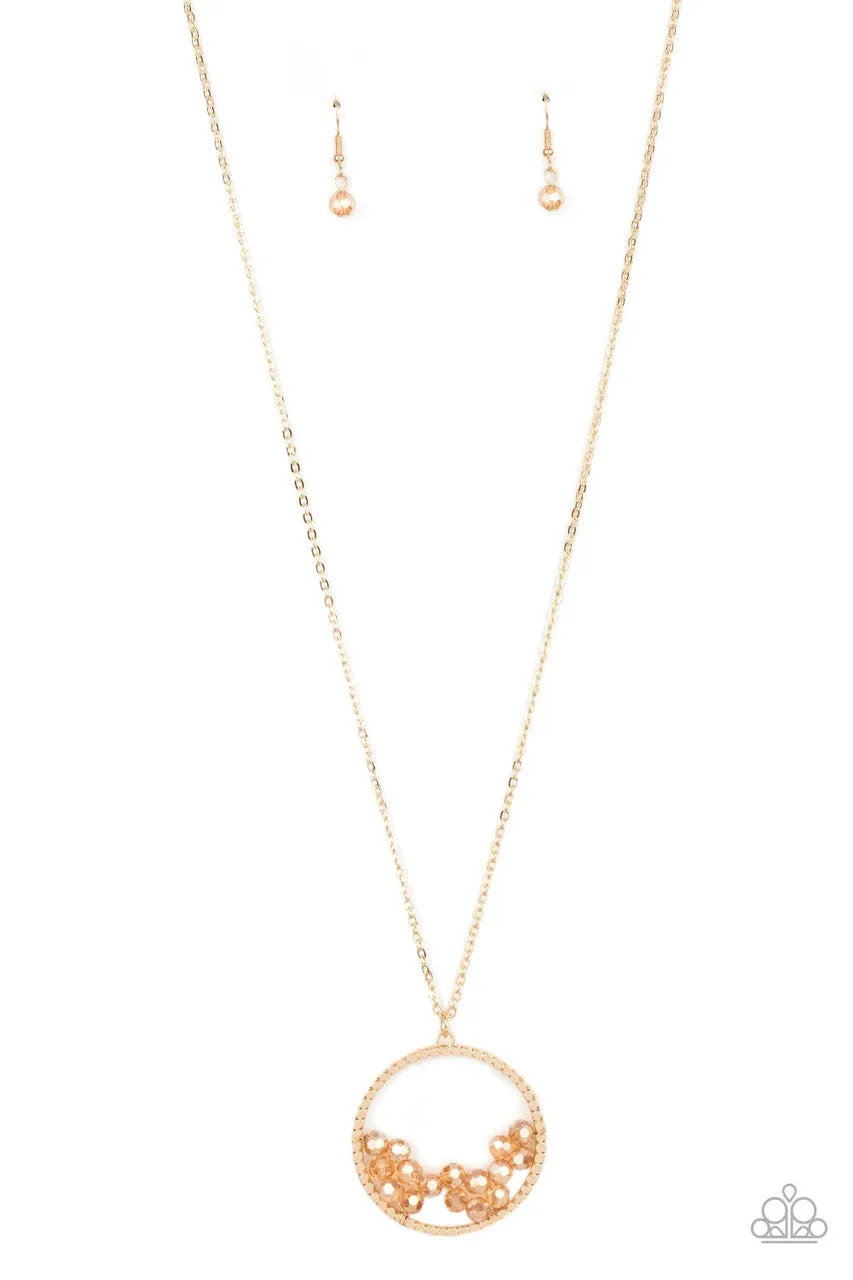 Galactic Glow Gold Paparazzi Necklace