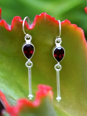 Garnet Drop Earring Set 1