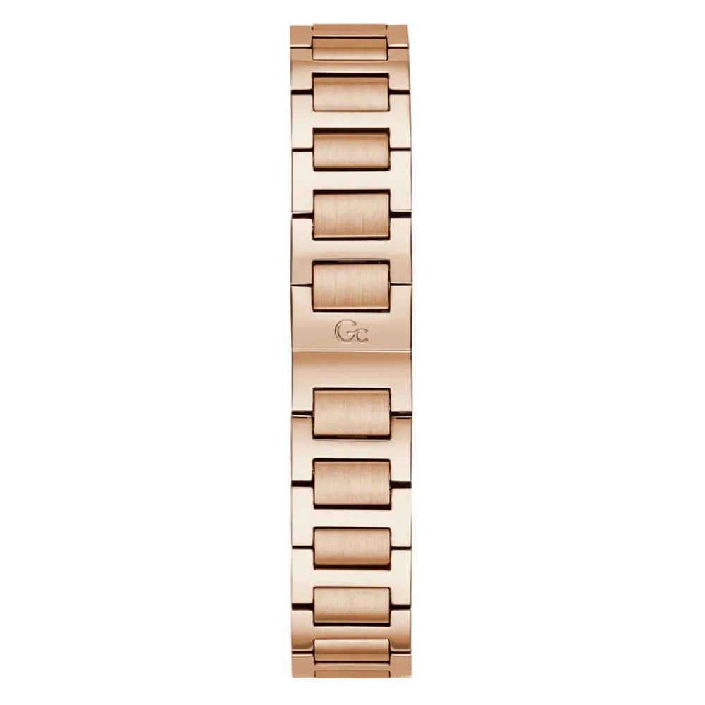 Gc Coussin Shape Ladies White MOP Dial Rose Gold Stainless Steel WatchLarge Size Metal