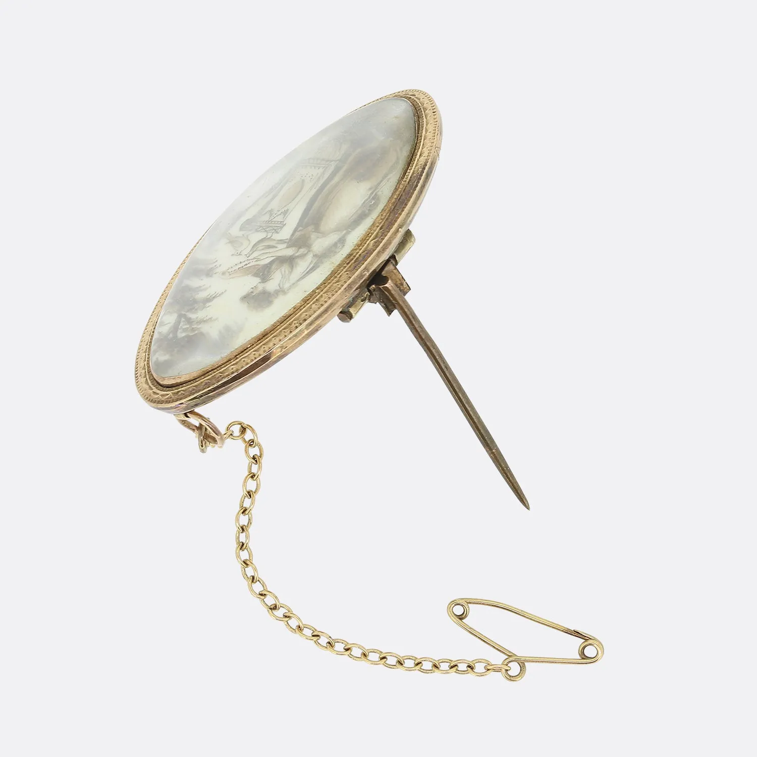 Georgian Enamelled Mourning Brooch