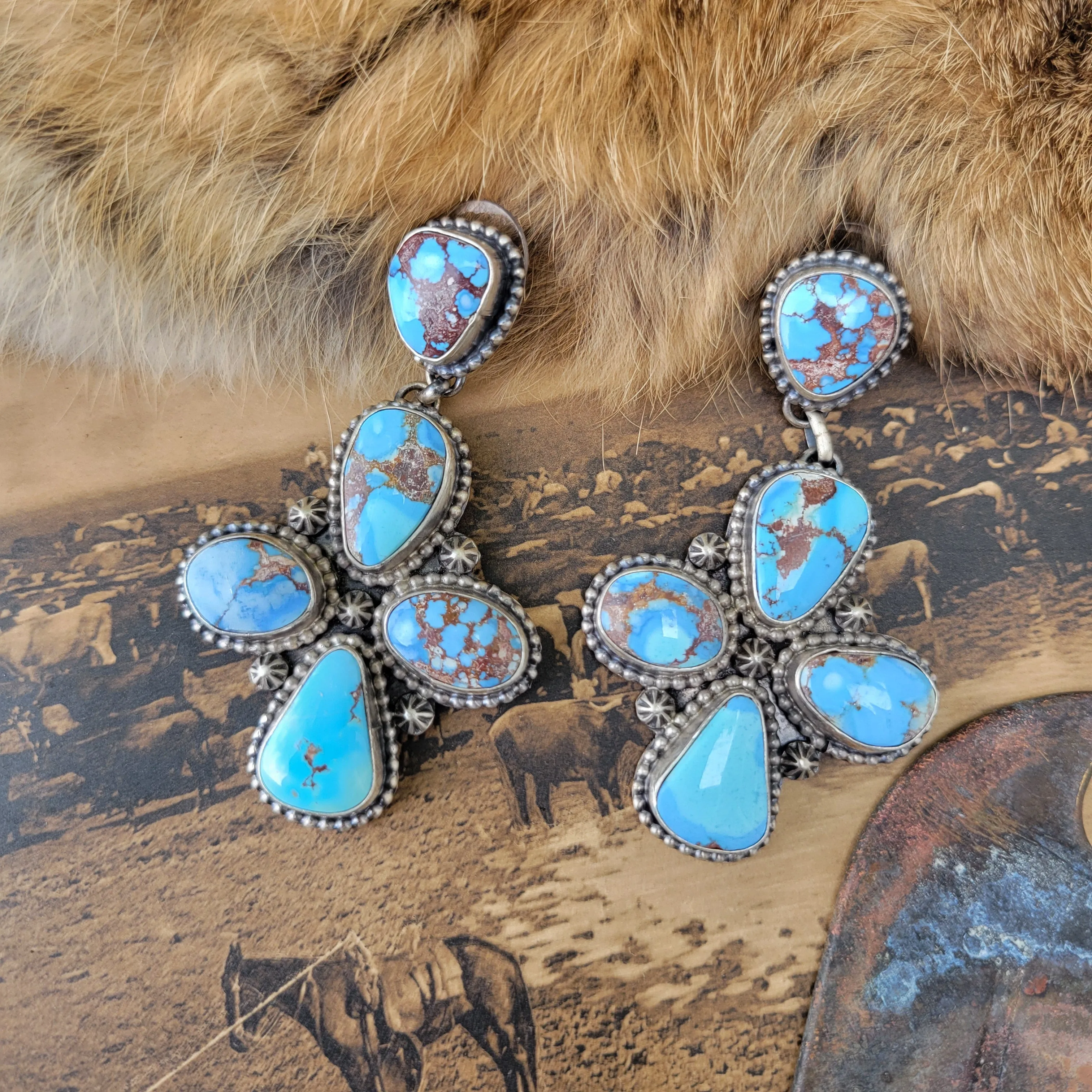 Georgina Statement Earrings - Golden Hills