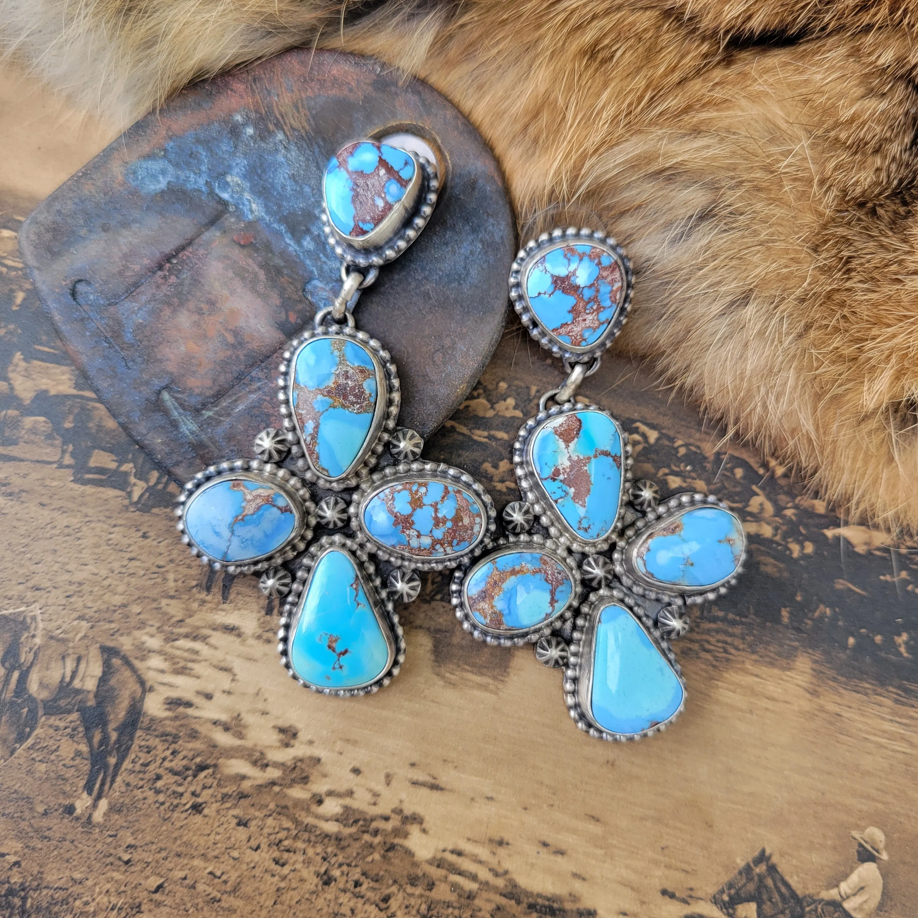 Georgina Statement Earrings - Golden Hills