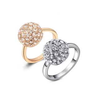 Gifts Genuine Austrian Crystals Rings Top Quality Beautiful, 100% Hand Madeball Jewelry