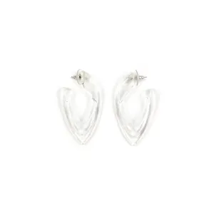 Gillian Preston Glass Open Double Deco Post Drop Earrings