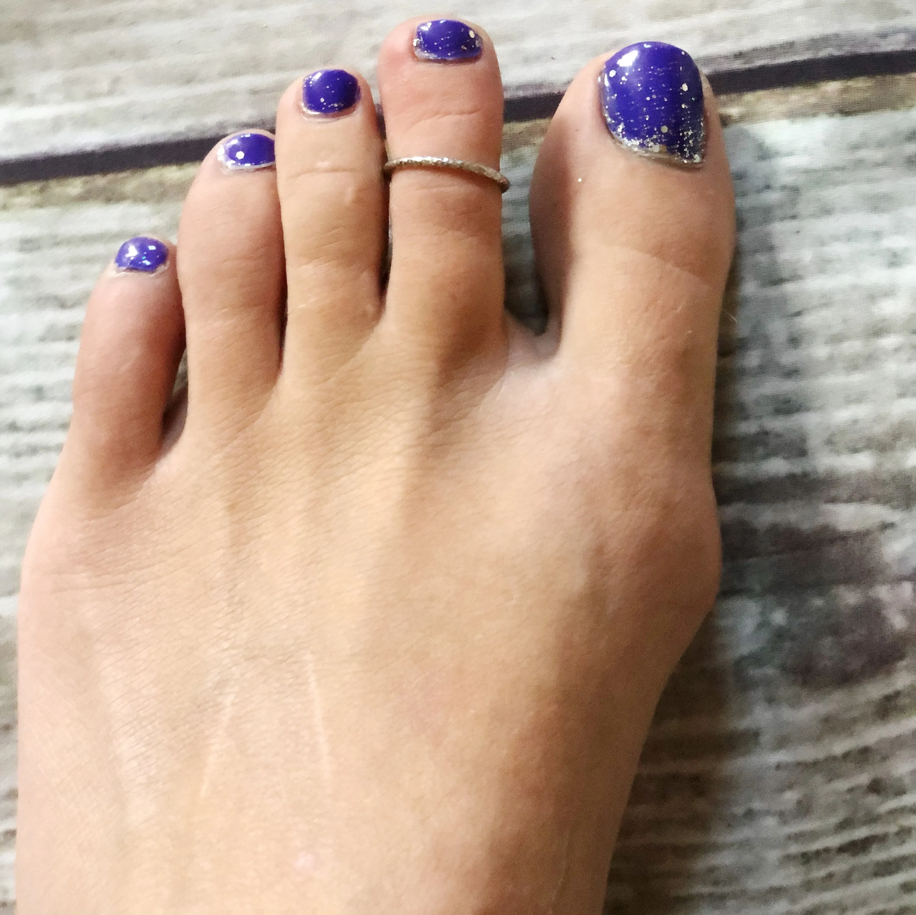 Glitter Ring - Sterling Silver Stacking Ring