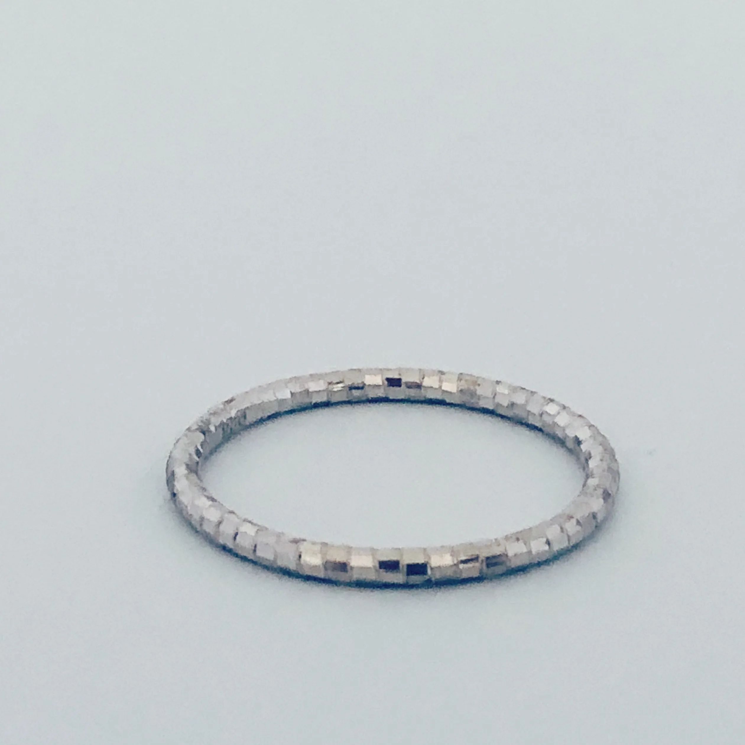 Glitter Ring - Sterling Silver Stacking Ring