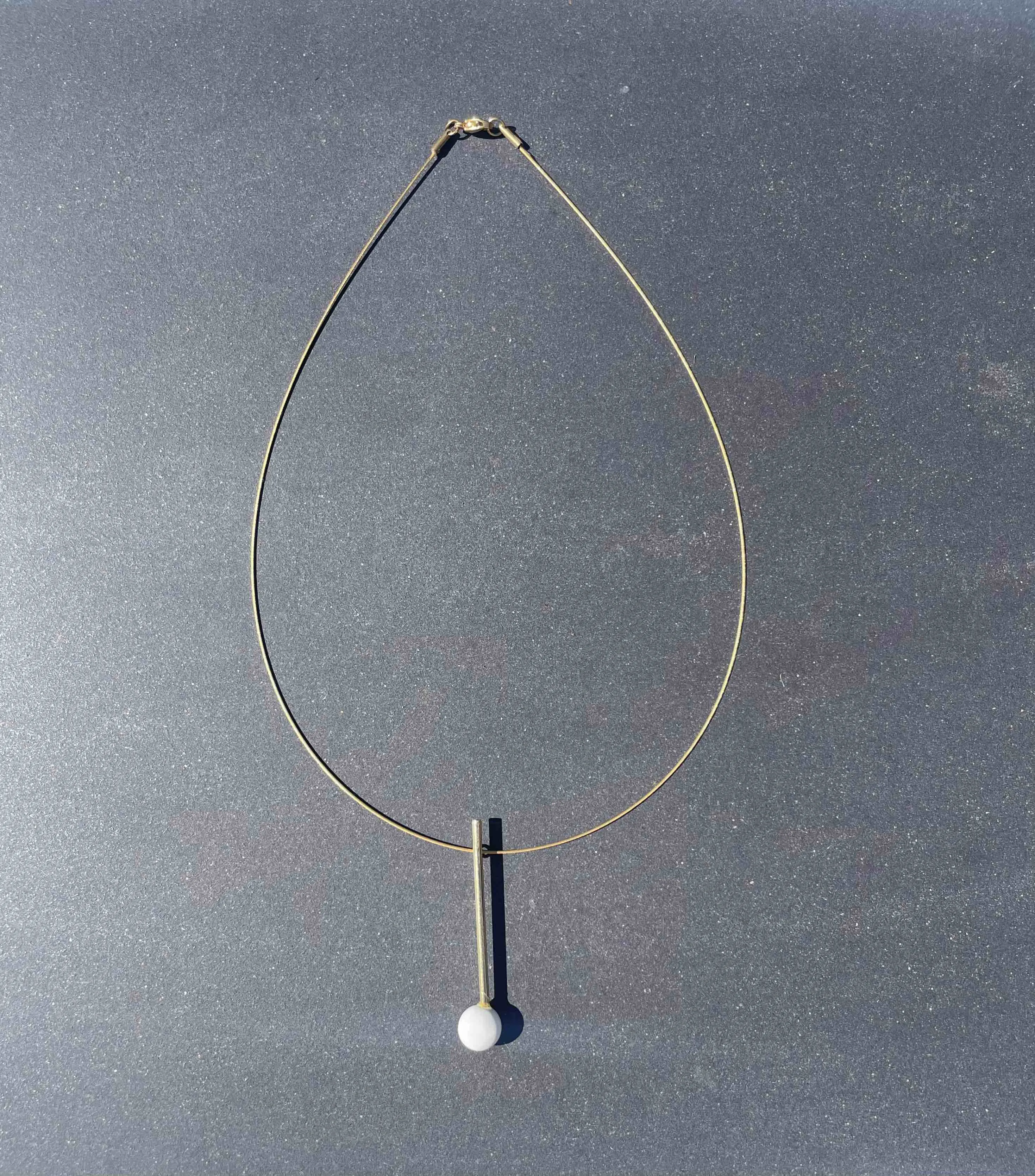 Gold Bar Drop Necklace