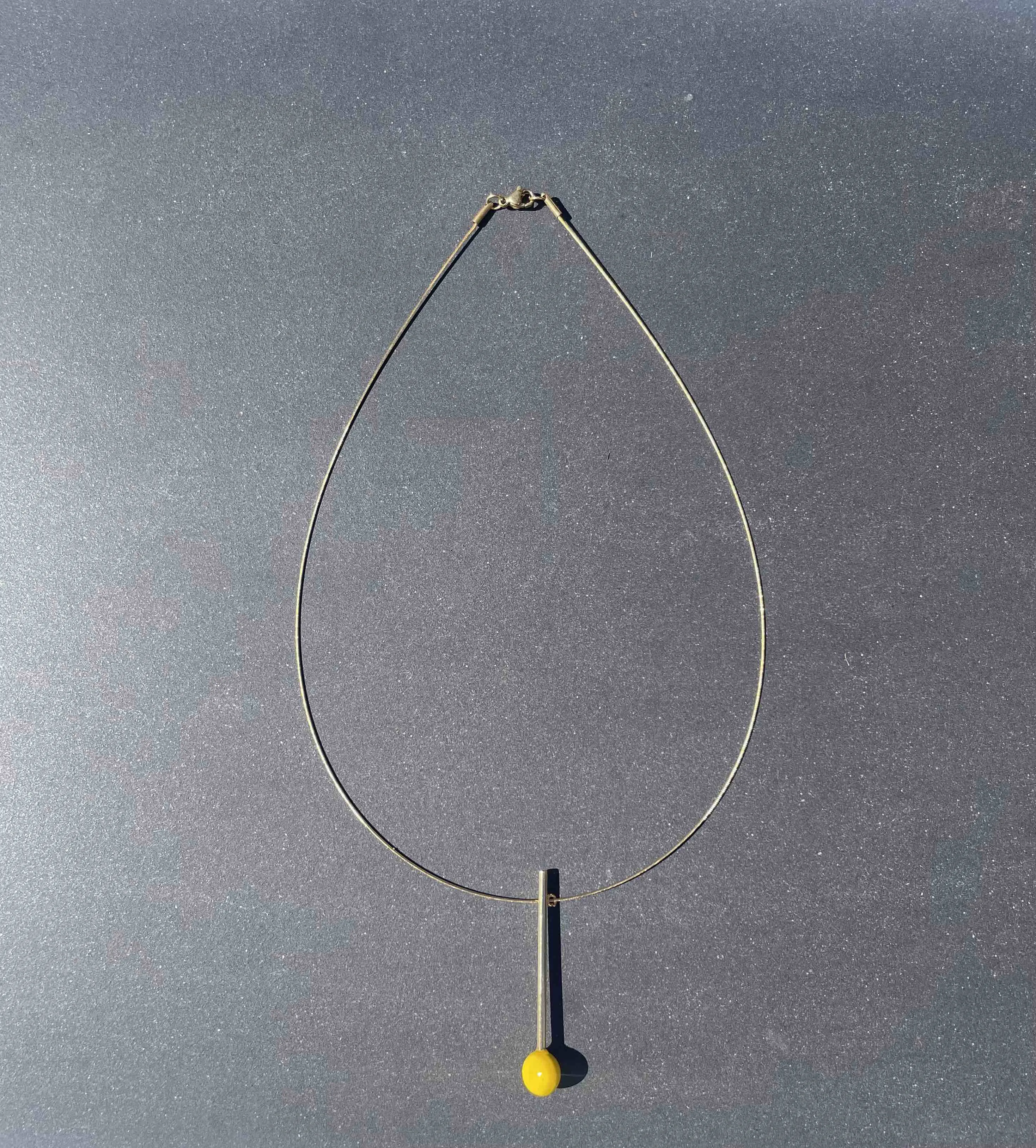 Gold Bar Drop Necklace