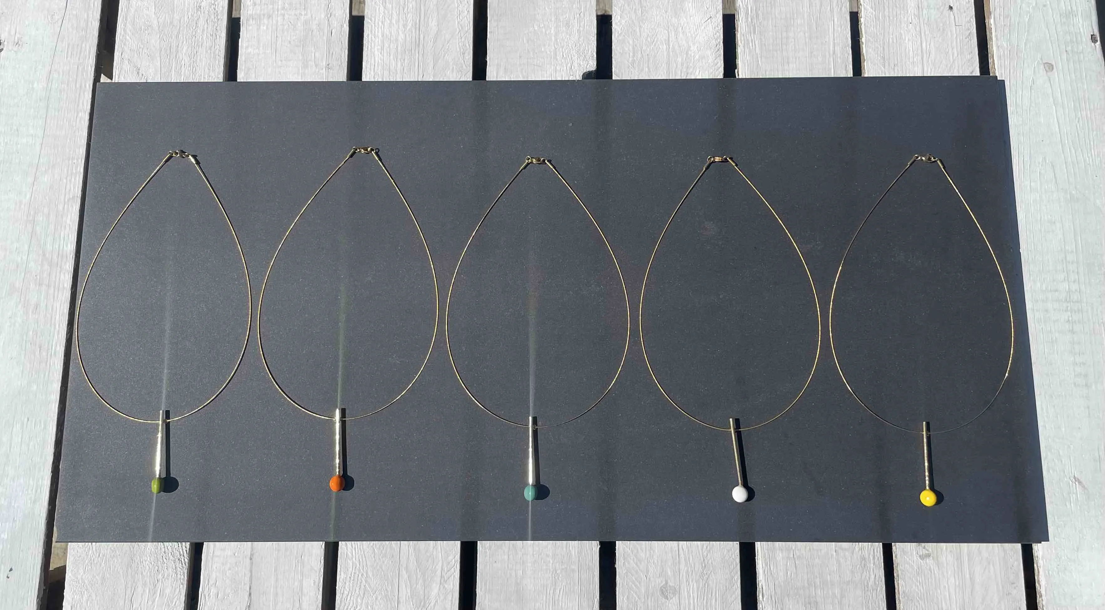 Gold Bar Drop Necklace