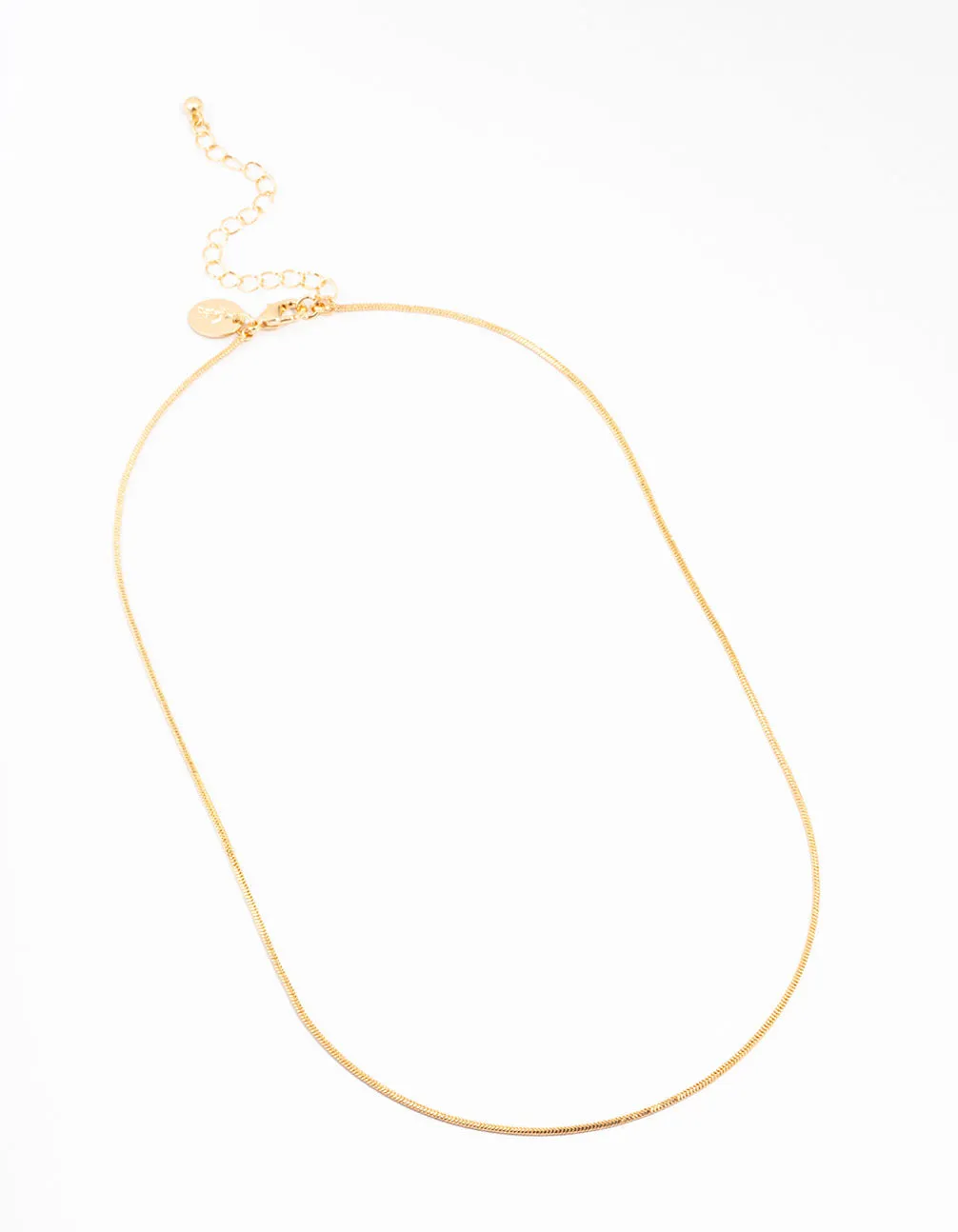 Gold Box Chain Necklace
