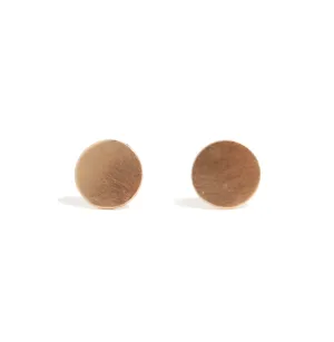 Gold Disc Stud Earring