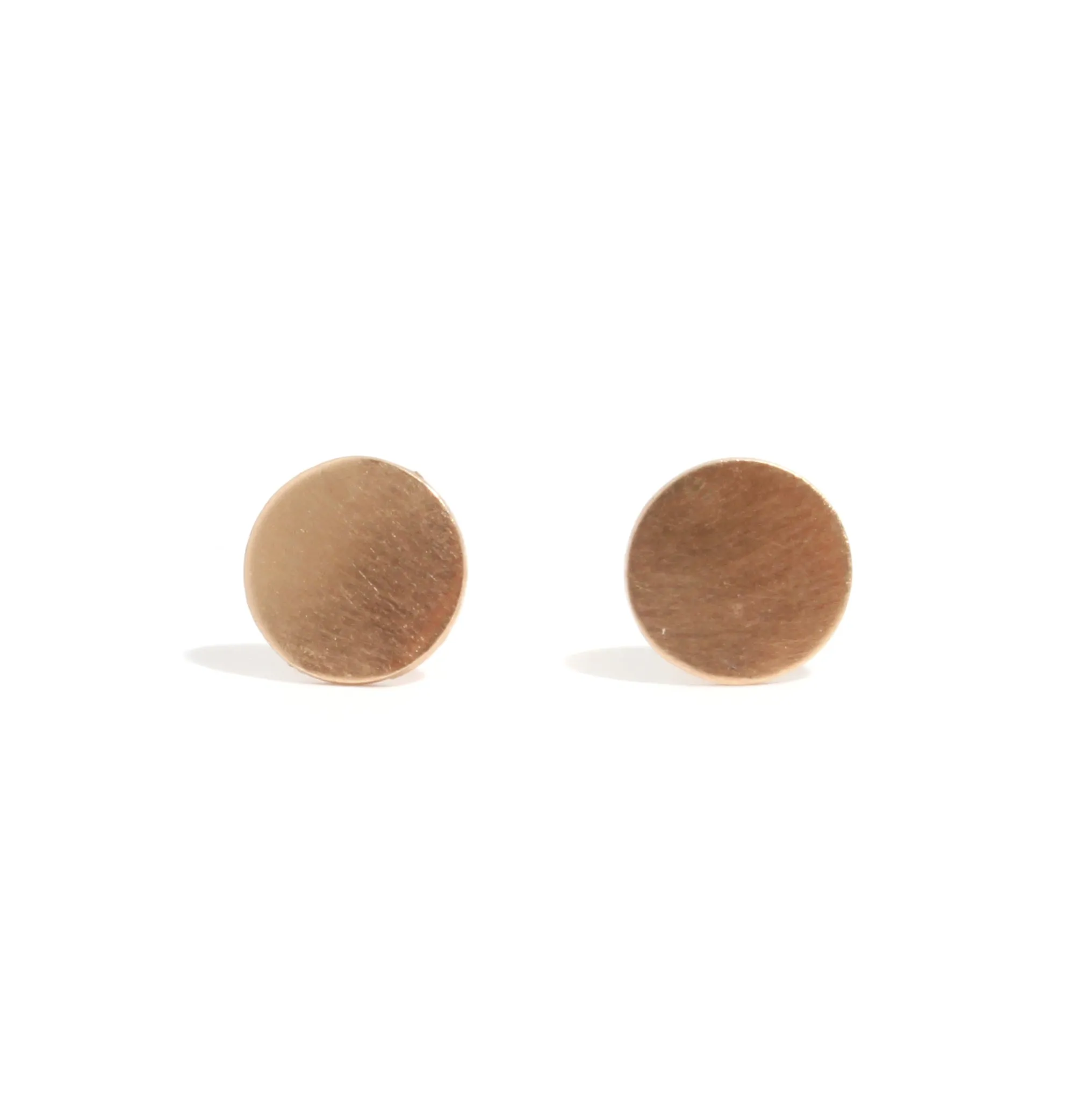 Gold Disc Stud Earring