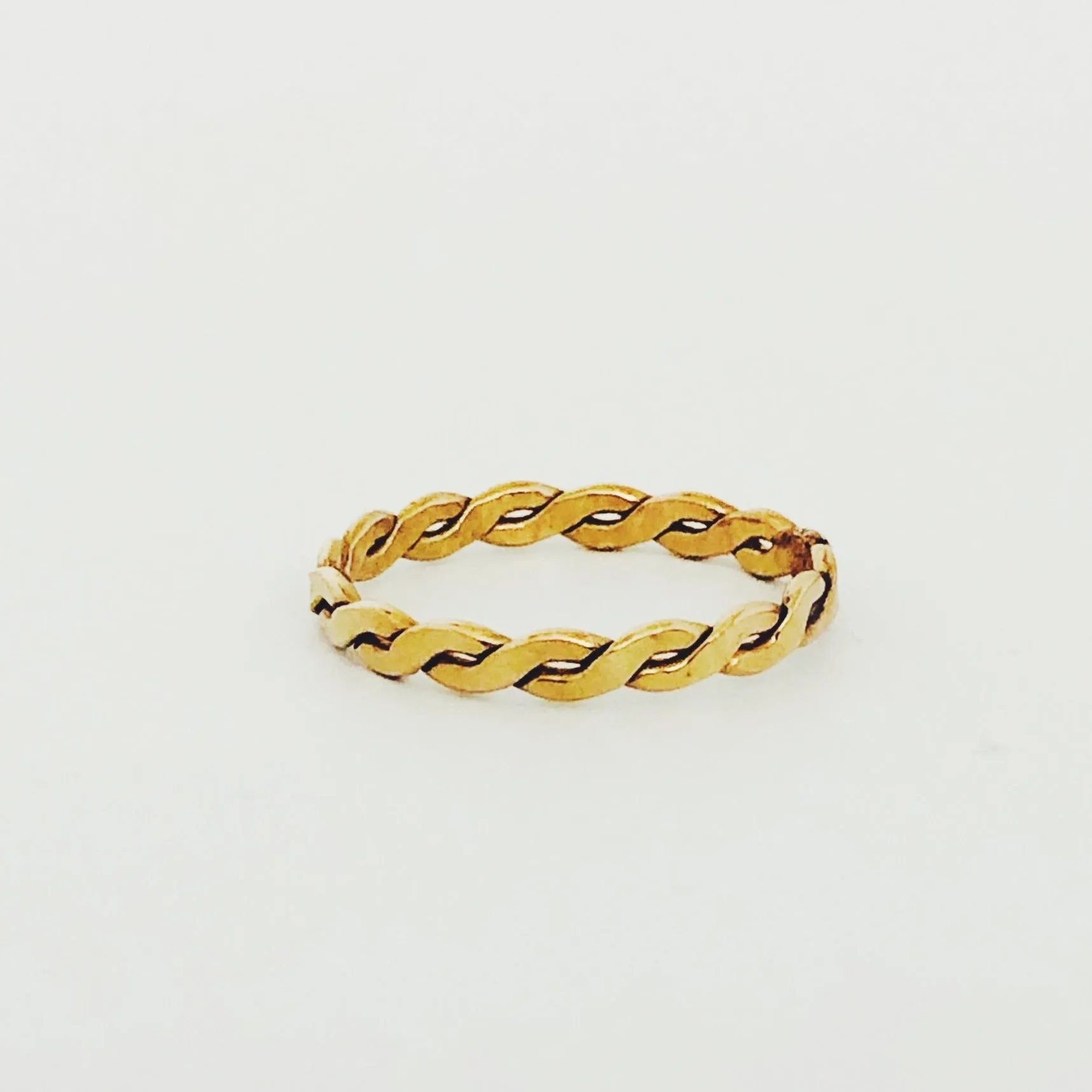 Gold Filled Braid Ring - Gold Stacking Ring